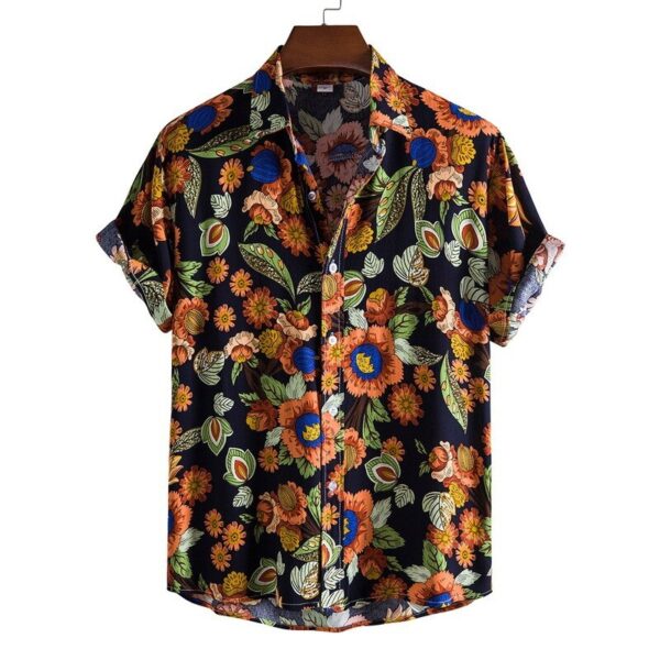 Floral Hawaiian Aloha Men’s Aloha Shirt - Image 3
