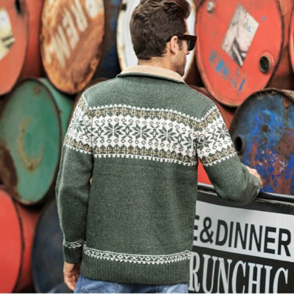Winter Men's Jacquard Sweater - Image 8