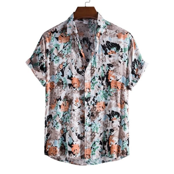 Floral Hawaiian Aloha Men’s Aloha Shirt - Image 2