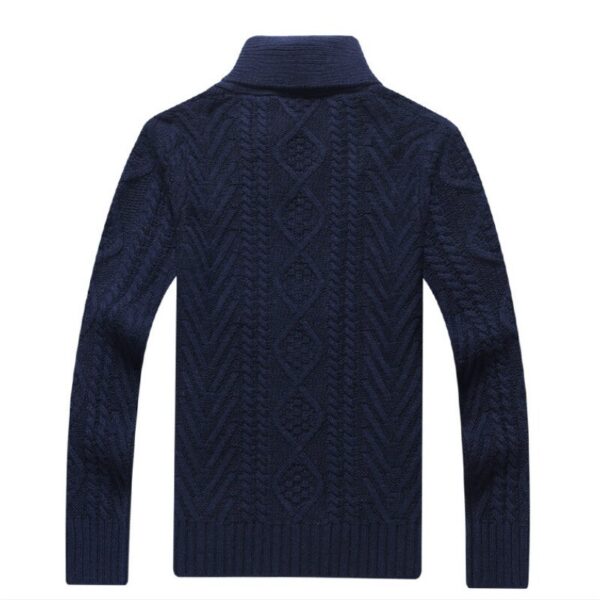 Winter Men's V Neck Knitted Sweater - Image 2