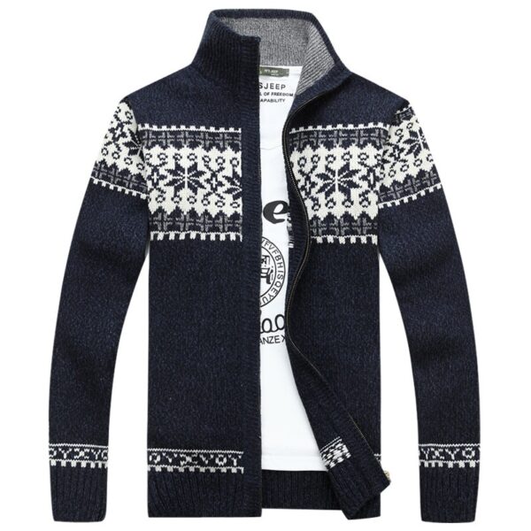 Winter Men's Jacquard Sweater - Image 4