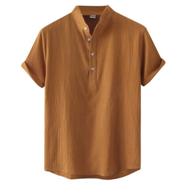 Cotton Linen Shirt Men - Image 12