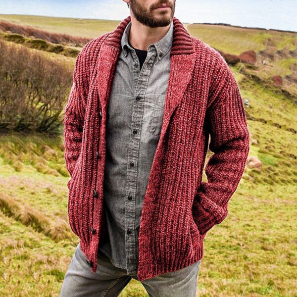Mens Cable Knit Cardigan