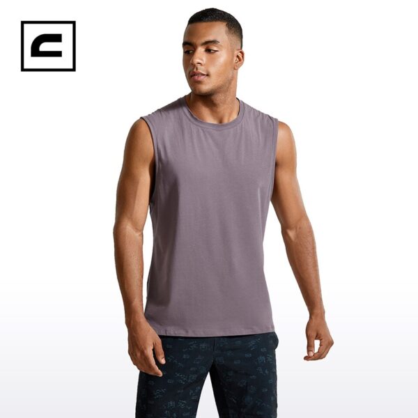 CRZ YOGA Men's Lightweight Pima Cotton Workout Tank