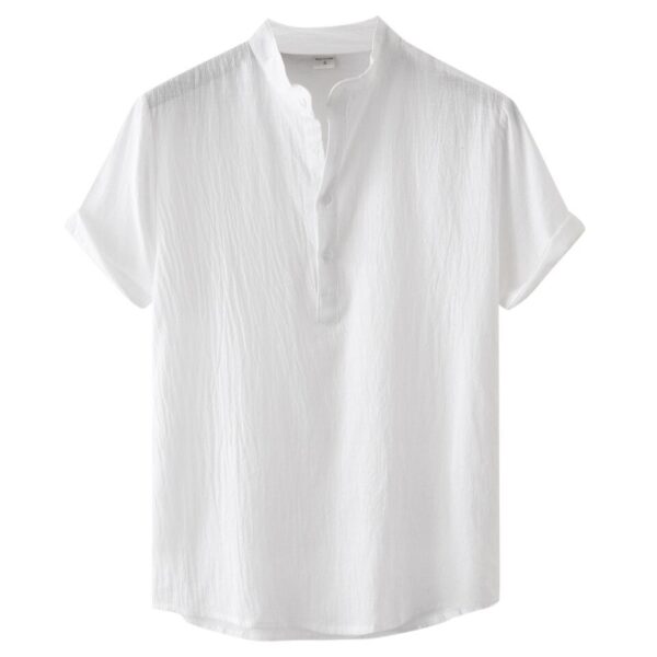 Cotton Linen Shirt Men - Image 13