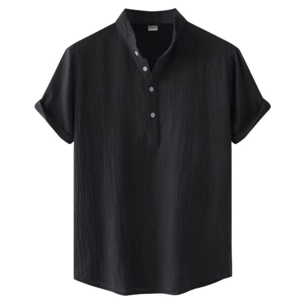 Cotton Linen Shirt Men - Image 7