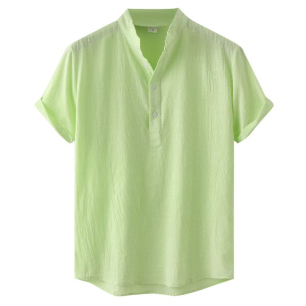 Cotton Linen Shirt Men - Image 6