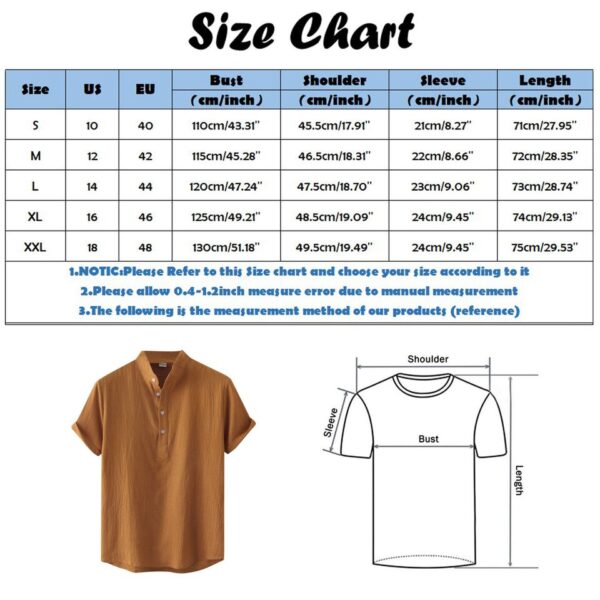Cotton Linen Shirt Men - Image 10
