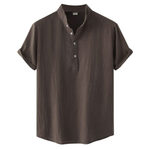 Cotton Linen Shirt Men - Image 9