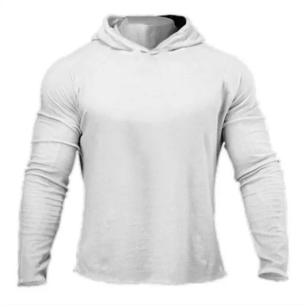 Long Sleeve Slim Fit Hooded T-Shirt - Image 6