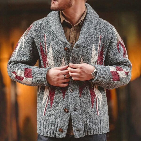 Men's Button Up Sweater - Image 8