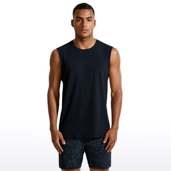 CRZ YOGA Men's Lightweight Pima Cotton Workout Tank - Image 10
