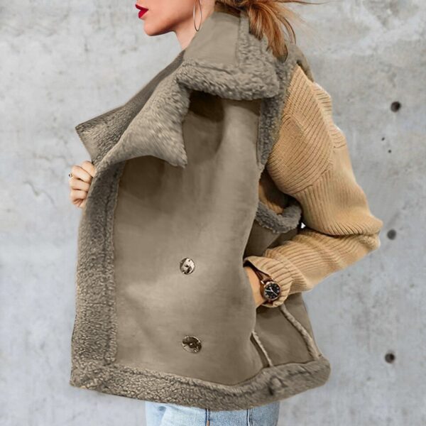 Lambswool Imitation Leather Vest - Image 7