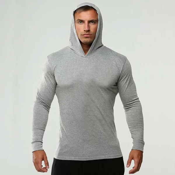Long Sleeve Slim Fit Hooded T-Shirt