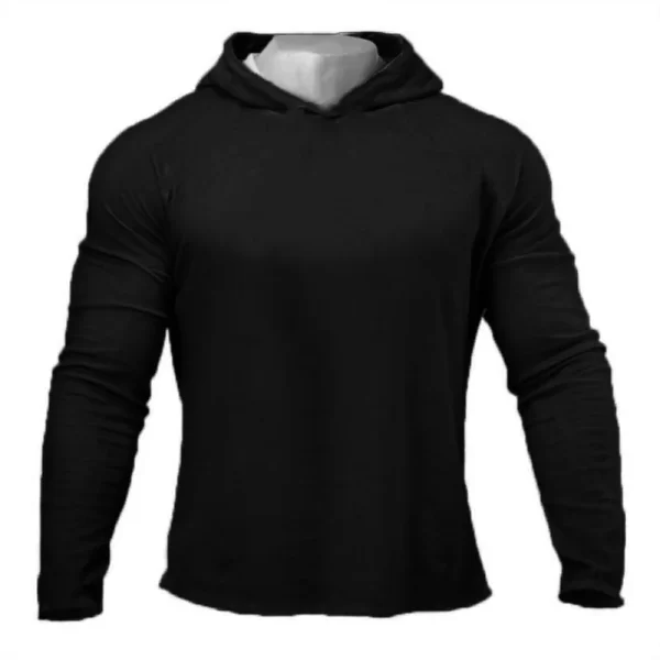 Long Sleeve Slim Fit Hooded T-Shirt - Image 8