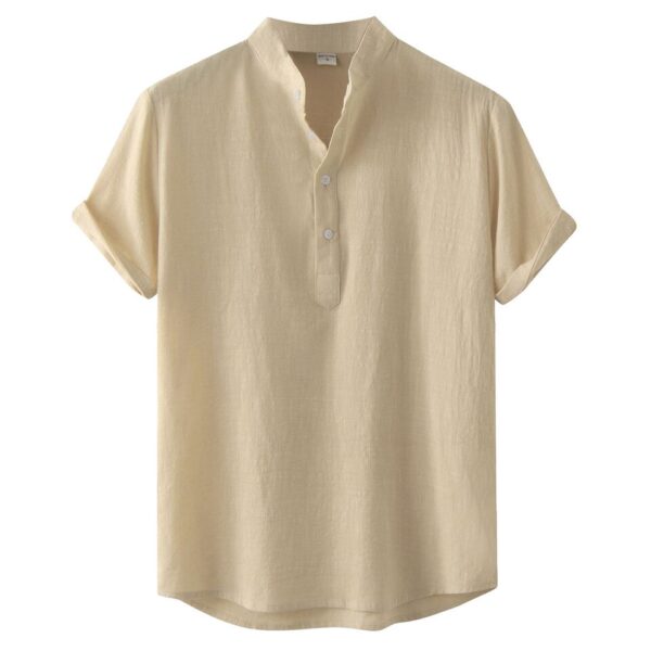 Cotton Linen Shirt Men - Image 5