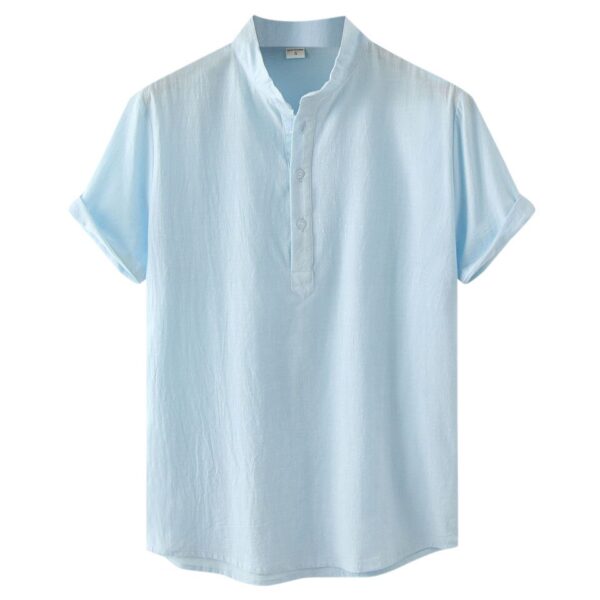 Cotton Linen Shirt Men - Image 4