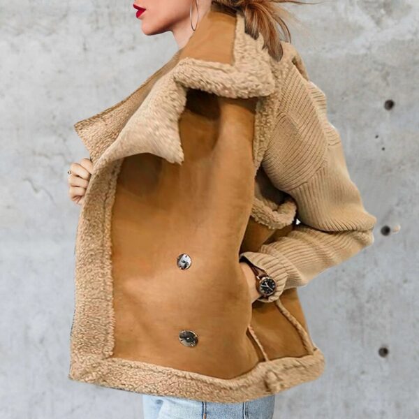 Lambswool Imitation Leather Vest - Image 3